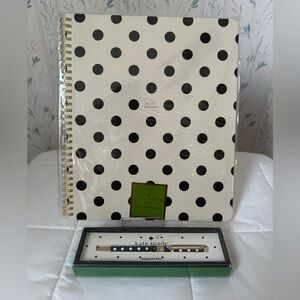 Kate Spade Spiral Polka Dot Notebook & Pen Set
